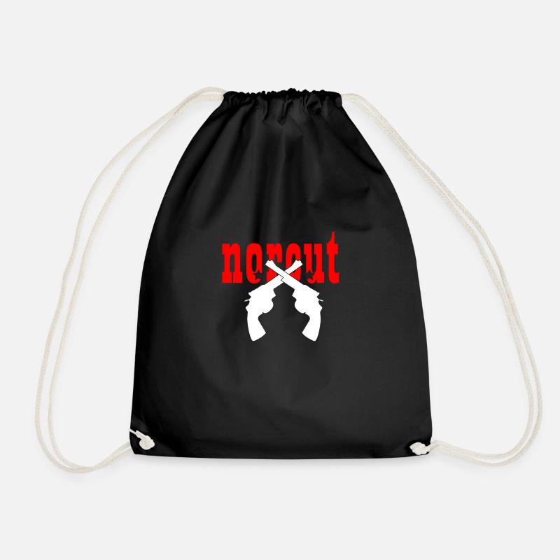 NORCUT - Red Text / Black Stars / White Pistols - Turnbeutel - Schwarz