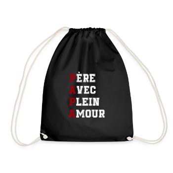 PAPA Père Avec Plein d'Amour - Sac de sport léger - noir - Devant