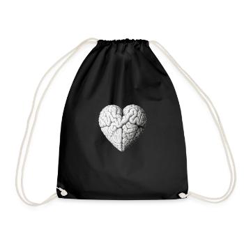 Coeur cerveau - Sac de sport léger - noir - Devant