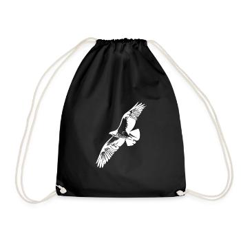 Eagle in gliding for bird lovers and falconers - Drawstring Bag - black - Front