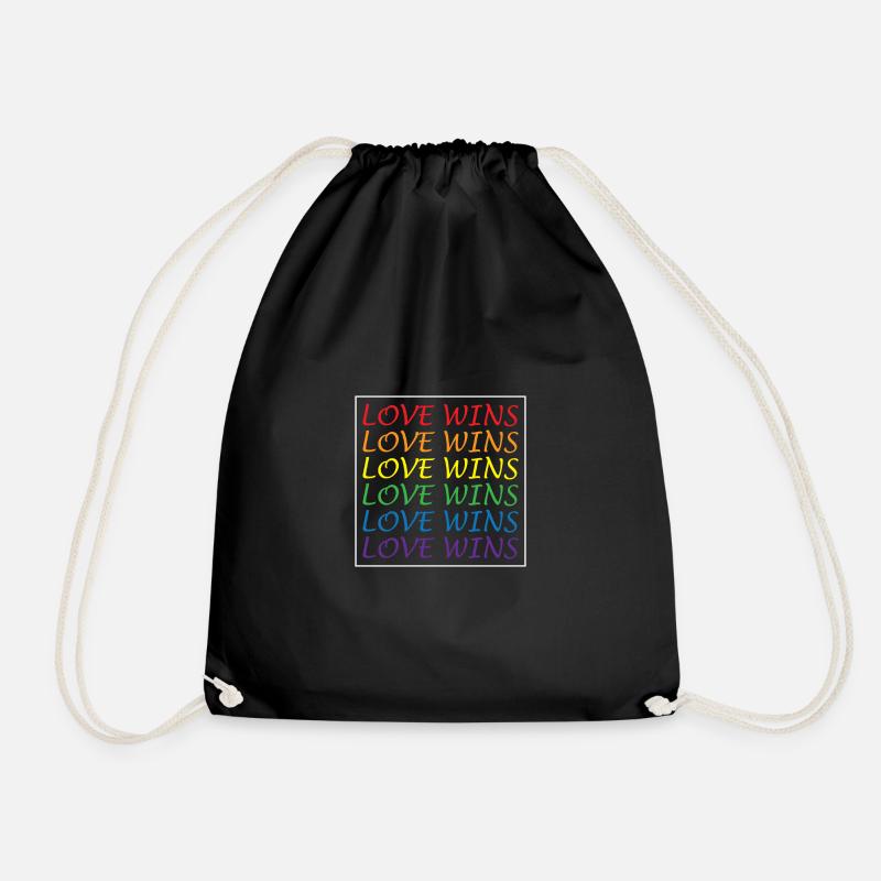 LGBTQ Love win - Turnbeutel - Schwarz