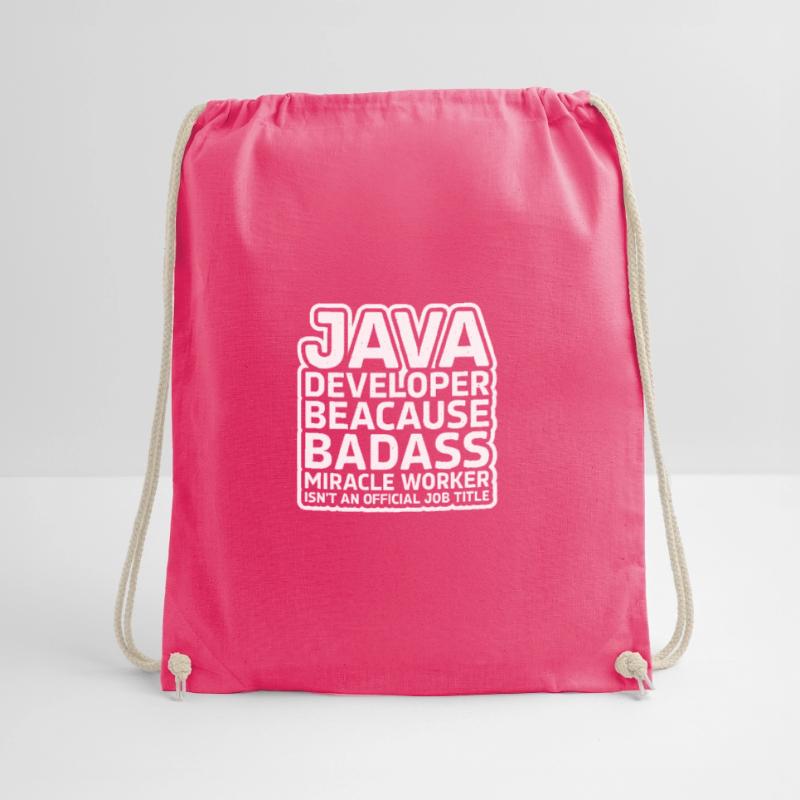 Java Developer Badass Drawstring Bag
