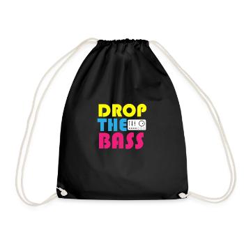 Drop the Bass Drum and Bass DJ Music - Drawstring Bag - black - Front