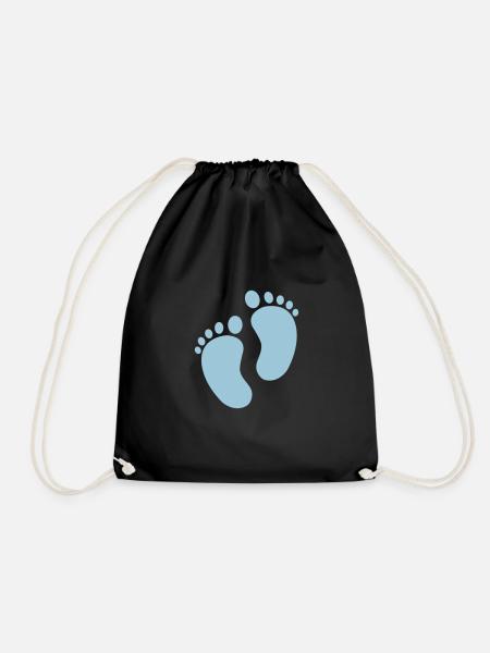 pieds de bébé - Sac de sport léger - noir