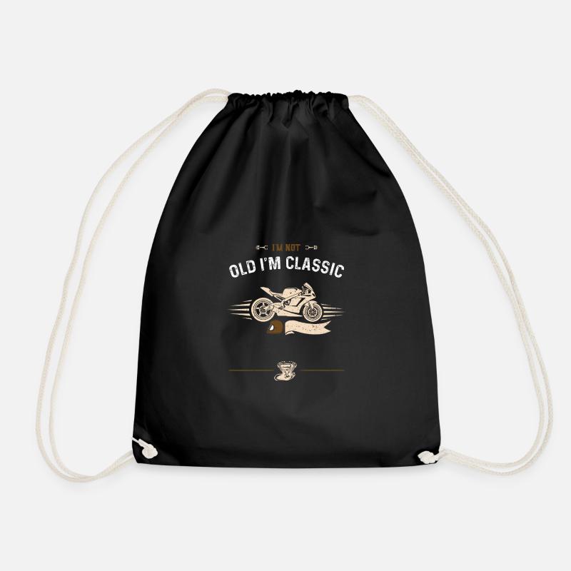 I'm Not Old I'm Classic - Drawstring Bag - black