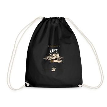 Race Wife Life - Motorcycle - Drawstring Bag - black - Front
