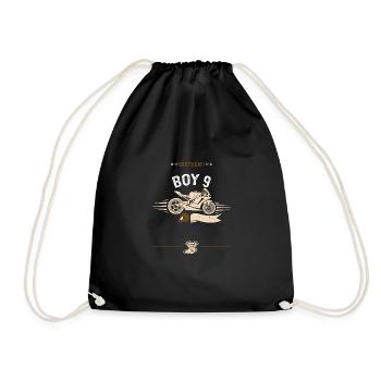 Birthday Boy 9 - Motorcycle - Turnbeutel - Schwarz - Vorne