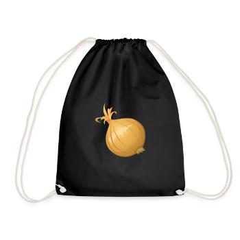 onion - Drawstring Bag - black - Front