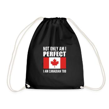 I am Canadian Patriotic Person Poison - Drawstring Bag - black - Front