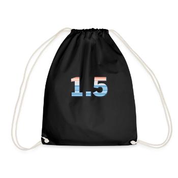 1.5 Degree - Warming Stripes - Drawstring Bag - black - Front