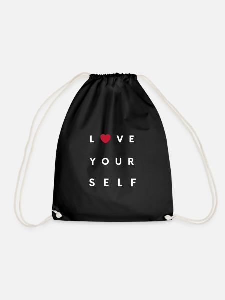 Love yourself - Turnbeutel - Schwarz