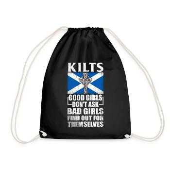 Kilt écossais disant jupe écossaise Écosse - Sac de sport léger - noir - Devant