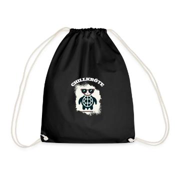 Chill Toad Turtle - Drawstring Bag - black - Front