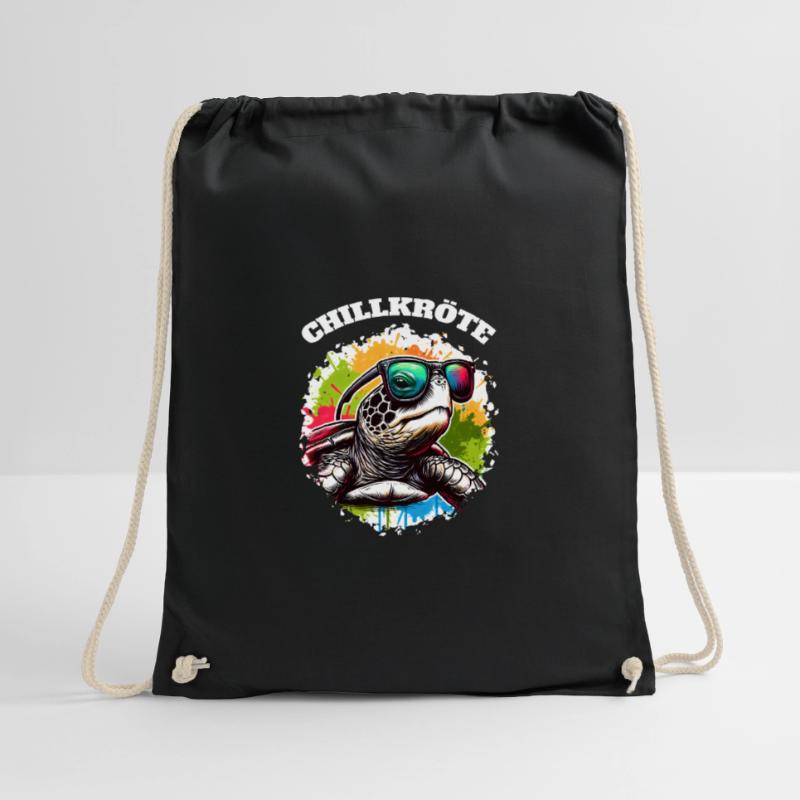 Chill Toad Turtle Drawstring Bag