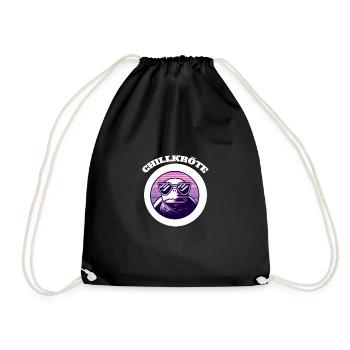 Chill Toad Turtle - Drawstring Bag - black - Front