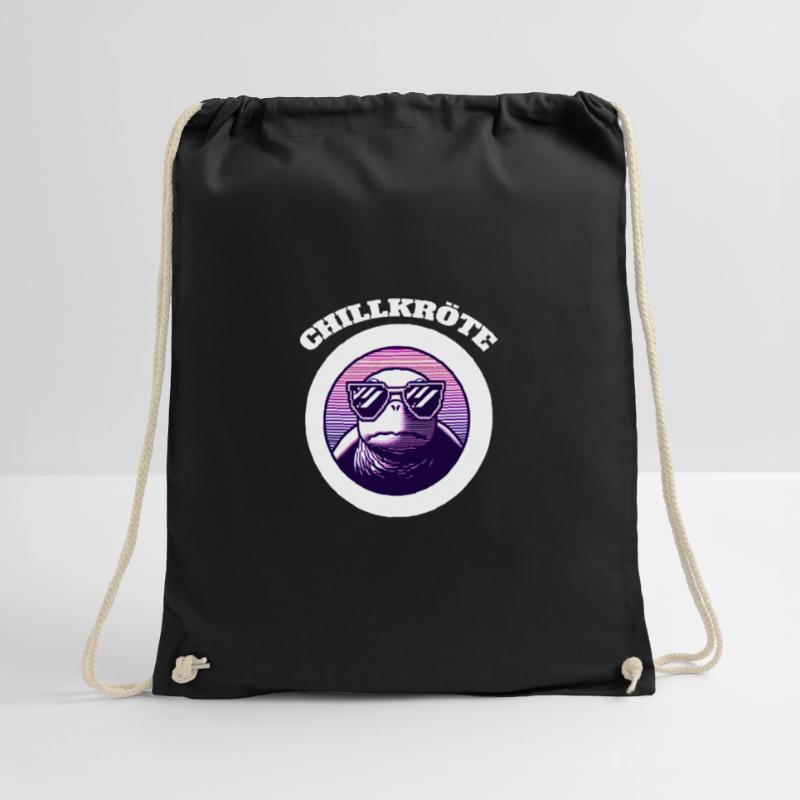 Chill Toad Turtle Drawstring Bag