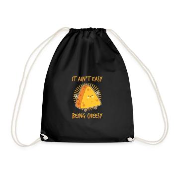 Cheese It's not easy to be cheesy. - Drawstring Bag - black - Front