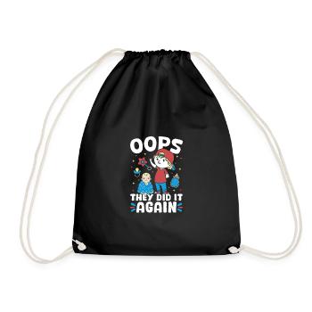 Nouveau bébé - ils l’ont encore fait frère - Sac de sport léger - noir - Devant