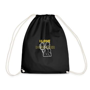 I love Dosenbier - Turnbeutel - Schwarz - Vorne