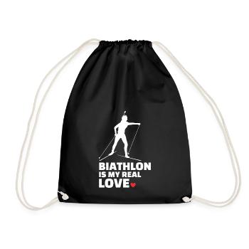 J’adore le biathlon élégant - Sac de sport léger - noir - Devant