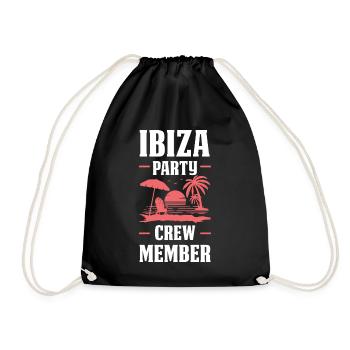 Ibiza Party Crew - Drawstring Bag - black - Front