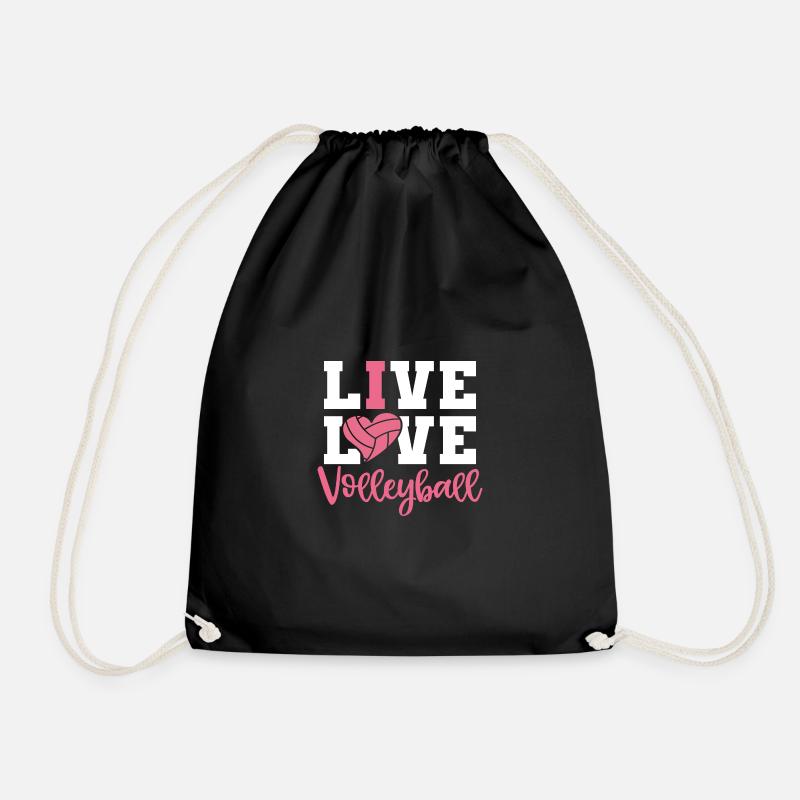 Volleyball player Volleyball player Volleyball - Drawstring Bag - black