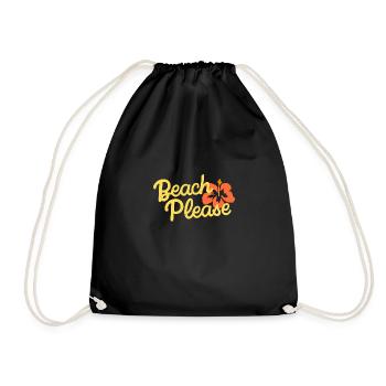 beach please - Turnbeutel - Schwarz - Vorne