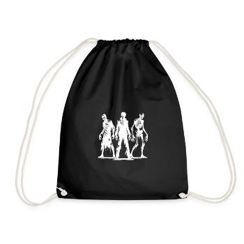 Halloween Zombie Creepy Bones Groupe - Sac de sport léger - noir - Devant