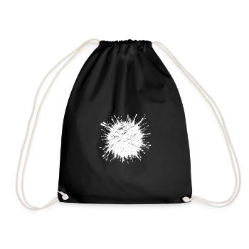 Oil drops that splash on the surface - Drawstring Bag - black - Front
