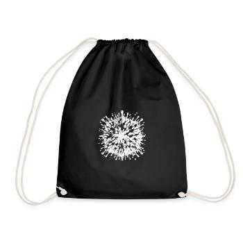 Many oil drops that splash in all directions - Drawstring Bag - black - Front