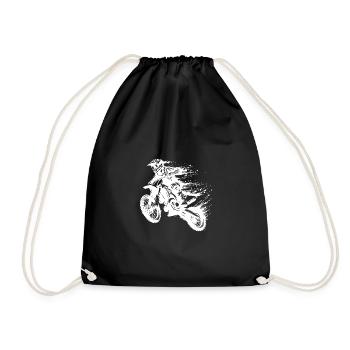 Motorsport Hobby Off-Road Machine in Jump - Drawstring Bag - black - Front