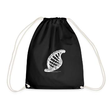 DNA Technique Chain Twisted Chain Links - Drawstring Bag - black - Front