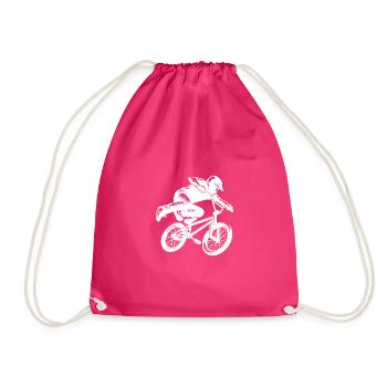 BMX Stunt Freestyle Rider Jump Design - Sac de sport léger - fuchsia - Devant
