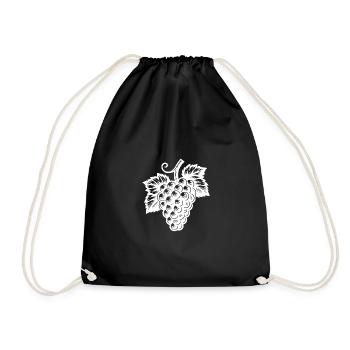 Decorative bunch of grapes in retro style - Drawstring Bag - black - Front