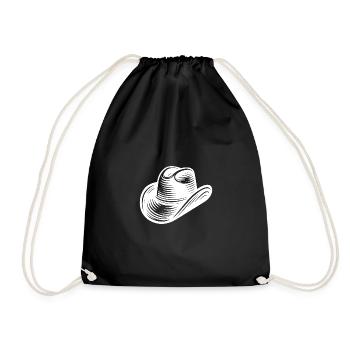 Représentation d’un chapeau de cow-boy au look western classique - Sac de sport léger - noir - Devant