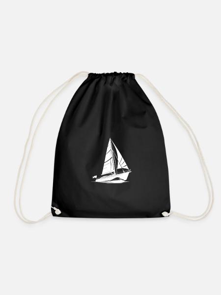 Voilier rapide sur le cap dans les grosses vagues - Sac de sport léger - noir