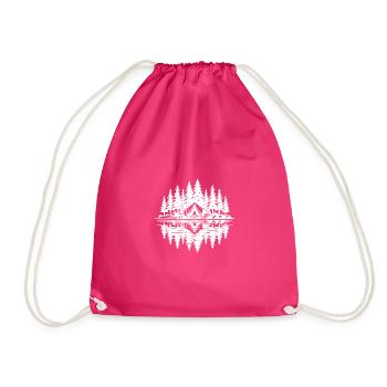 Lagerfeuer am See Camping im Wald - Turnbeutel - Fuchsia - Vorne