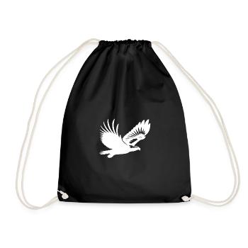 Elegant eagle on broad wings in the wind - Drawstring Bag - black - Front