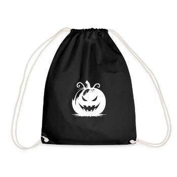 Magic pumpkin lantern with a cheeky grin - Drawstring Bag - black - Front