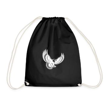 Majestic bird of prey with spread claws - Drawstring Bag - black - Front