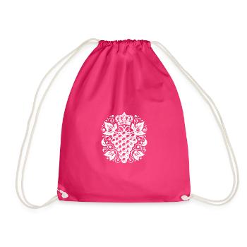 Des raisins élégants et couronnés dans un style décoratif - Sac de sport léger - fuchsia - Devant