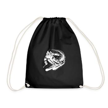 Extreme powder snow and action on the slopes - Drawstring Bag - black - Front