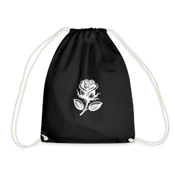 Fleurs de rose Motif de rose élégant - Sac de sport léger - noir - Devant
