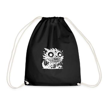 Drôle de monstre fantastique avec un sourire sauvage - Sac de sport léger - noir - Devant