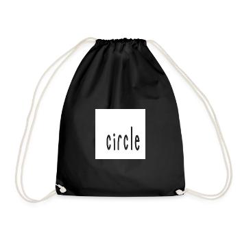 Circle Quadrat - Turnbeutel - Schwarz - Vorne