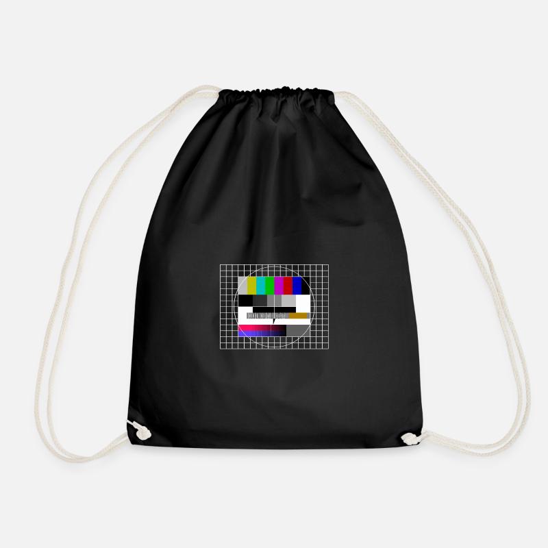 Testbild Retro Vintage - Turnbeutel - Schwarz