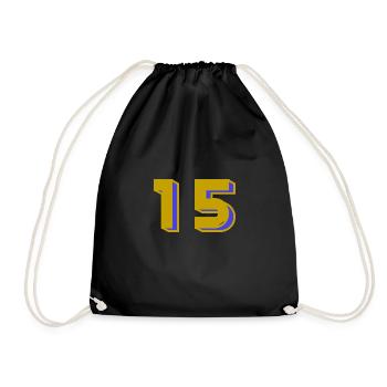 15. 15 YEARS. 15th ANNIVERSARY. 15 YEAR ANNIVERSARY. - Drawstring Bag - black - Front