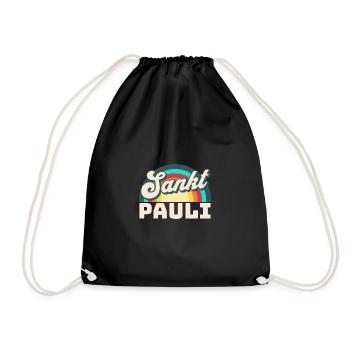 Sankt Pauli St.Pauli Hamburg Paulian Hamburger - Drawstring Bag - black - Front