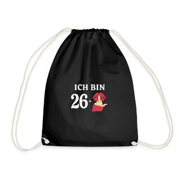 27 Jahre Geburtstag Sprüche Frauen Geschenk Idee - Turnbeutel - Schwarz - Vorne