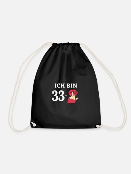 34 Jahre Geburtstag Sprüche Frauen Geschenk Idee - Turnbeutel - Schwarz